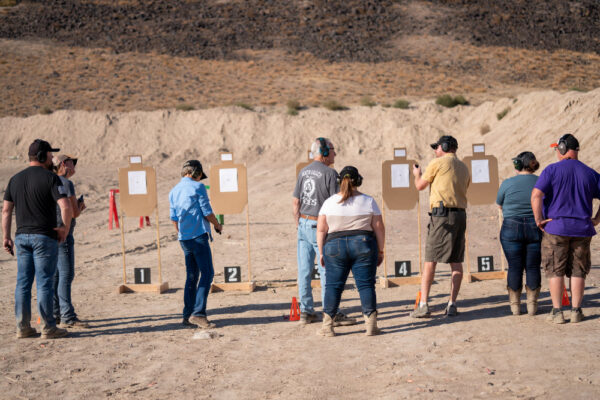The NRA Basic Range Safety Officer course teaches students how to set up and supervise shooting activities like this one.